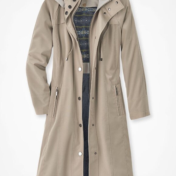 Trench Coat - Women's; removable lining; driftwood color - Picture 2 of 2